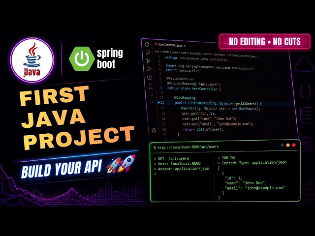 Create Your First Java Project & Build REST API 🚀 | No Editing, No Cuts | Java Full Stack #3