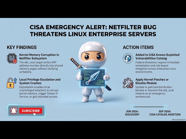 CISA Emergency Alert: This Netfilter Bug Is Threatening Linux Enterprise Servers! #cybersecurity