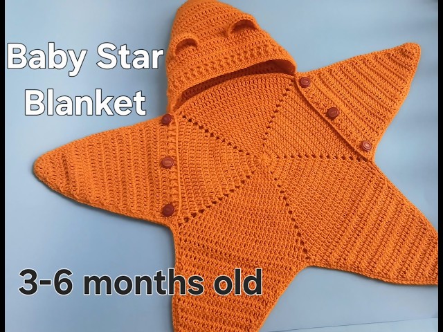 Crochet Baby Star Blanket Tutorial | Easy Sleep Sack Step-by-Step Guide (3-6 Months)