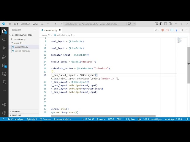 Python + PyQt6 for Beginners | Mini Project: Simple Calculator | Step-by-Step Tutorial