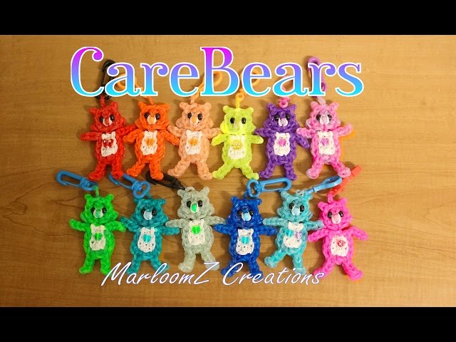 Rainbow Loom Care Bears Tutorial / How To using loom bands