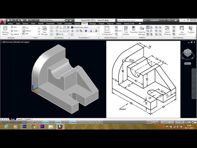 AUTOCAD  MECHANICAL MODELING PART1 - MAKING A  3D MODEL