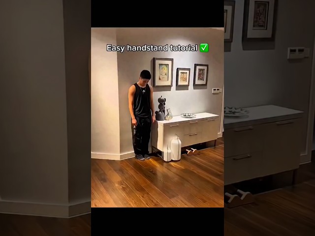 Easy Handstand Tutorial 😨✅ Can you do this? #shorts #calisthenics #viral #motivation #fypシ゚viral
