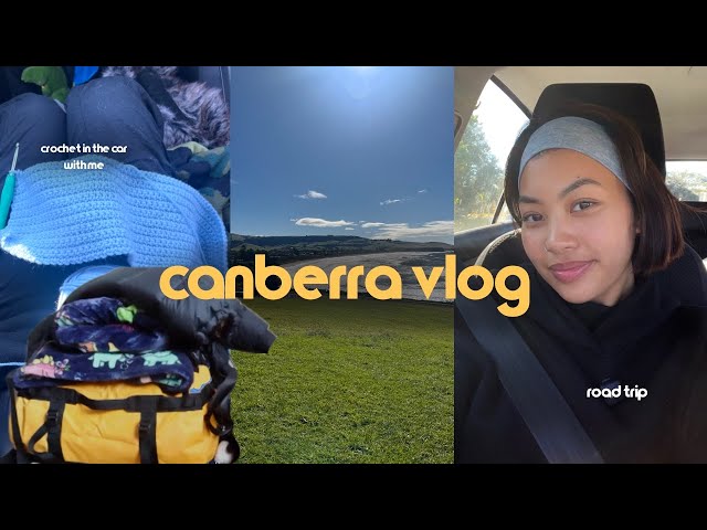 crocheting on a road trip to Canberra! Visiting Geringong, Berry and Questacon 🚙🍩🥼