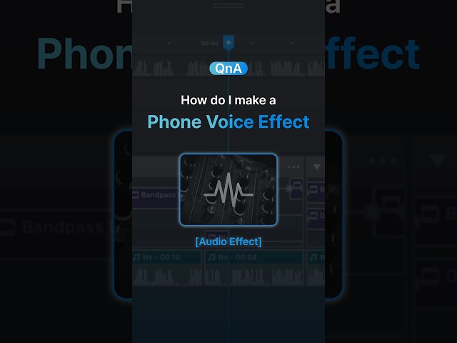 How can I make a voice sound like a phone call? | QnA