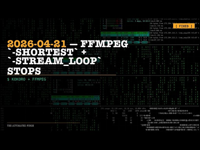 Reviving YouTube Channels: FFmpeg Loop Fix