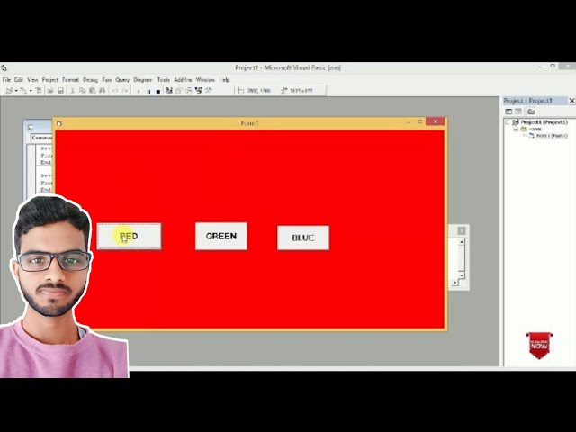 how to change background color in visual basic 6 0/Change form background color randomly  (hindi)