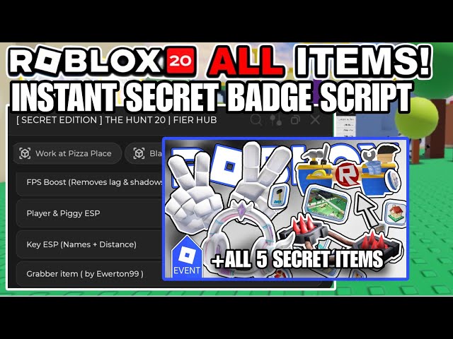 [ FREE UGC ] Roblox The Hunt 20 - Instant Get All Secret Badges!