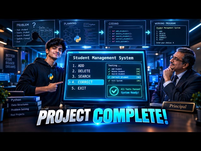 Finally Student Management System Complete! 🔥 | Python Problem Solving #4 | Episode 4 | Final Epi.