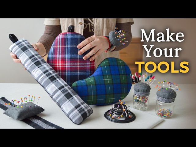 Making my own SEWING TOOLS: Tabletop Ironing Board, Tailor's Pressing Ham & Pin Cushions!