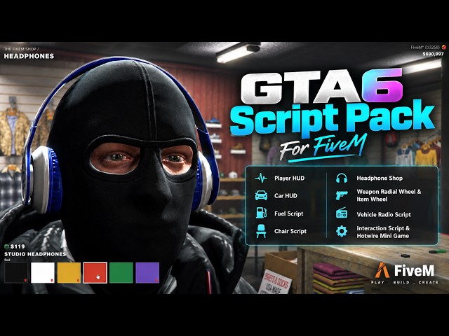 FiveM Open Source GTA6 Inspired Compelte UI Pack | 5M Servers