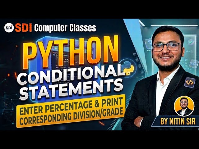 20. Enter Percentage & Print Corresponding Division/Grade || Python Conditional Statement Program
