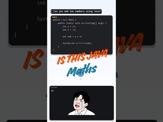 Sum of Two Numbers in Java ➕ | Java Program | Ligash