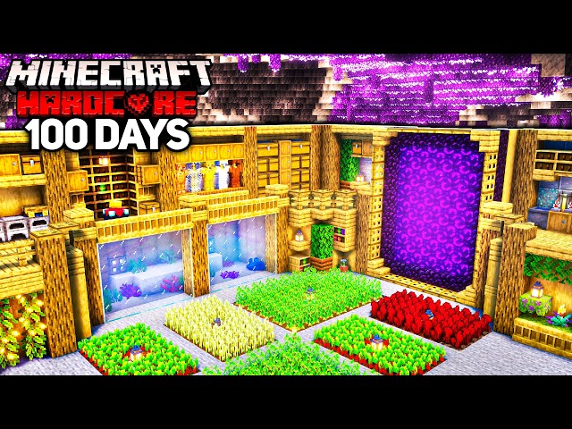 I Survived 100 Days in an INFINITE CAVE in Minecraft Hardcore