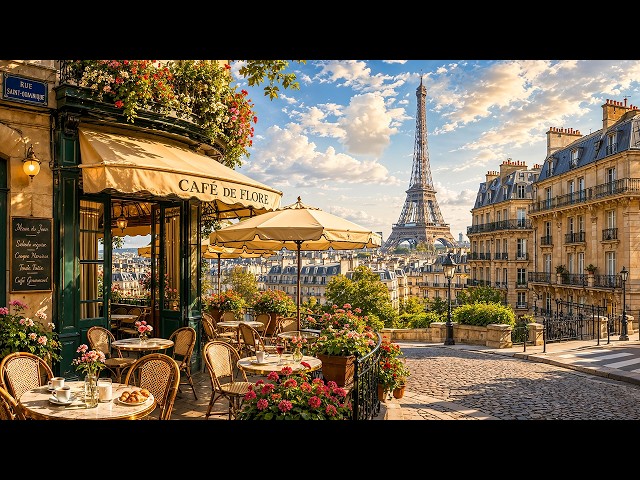 Golden Daytime Jazz in Paris ☕ Street Café Ambience & Smooth Jazz Instrumental Music for Study. Work