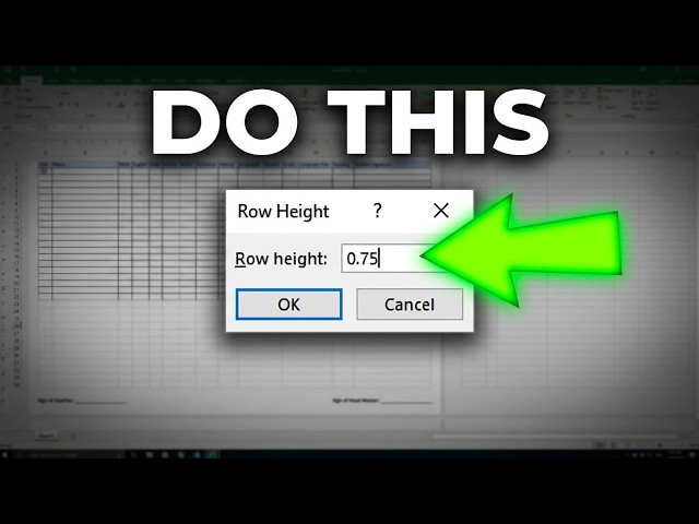 Change Row Height in Seconds — No More Messy Data! 🤯 #excel #formatting