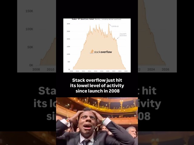 From 300k questions a month to almost zero🤯