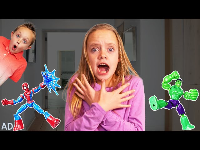 Funny Joke on Jazzy with our Spider-Man and Avengers Marvel Bend and Flex Superheroes