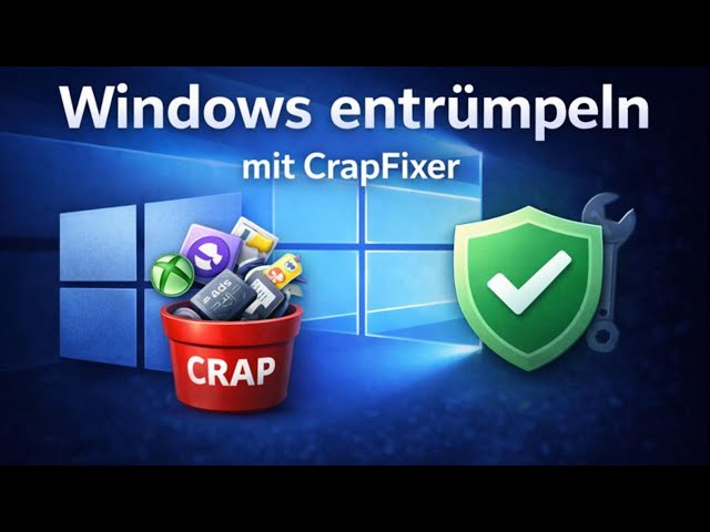 CrapFixer für Windows 11 & 10 – Bloatware, Werbung & Telemetrie aufräumen