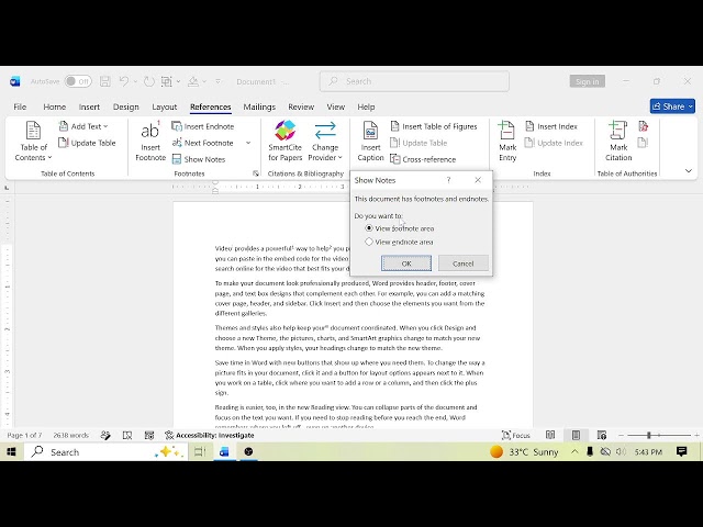 Footnote & Endnote In Microsoft word ll Basic Computer course Microsoft word