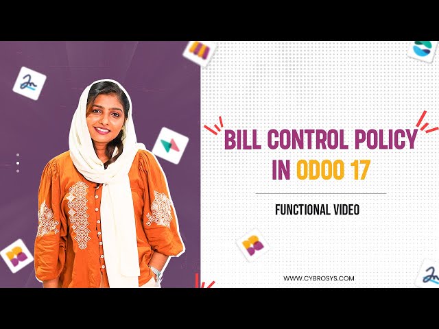 #11 Bill Control Policy in Odoo 17 Purchase App | Bill Control in Odoo 17 | Odooo 17 Purchase Videos
