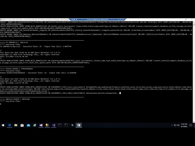 Execution Plan Analysis