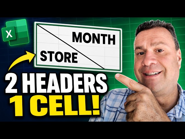 How to Split a Cell Diagonally in Excel | 2 Headers in 1 Cell