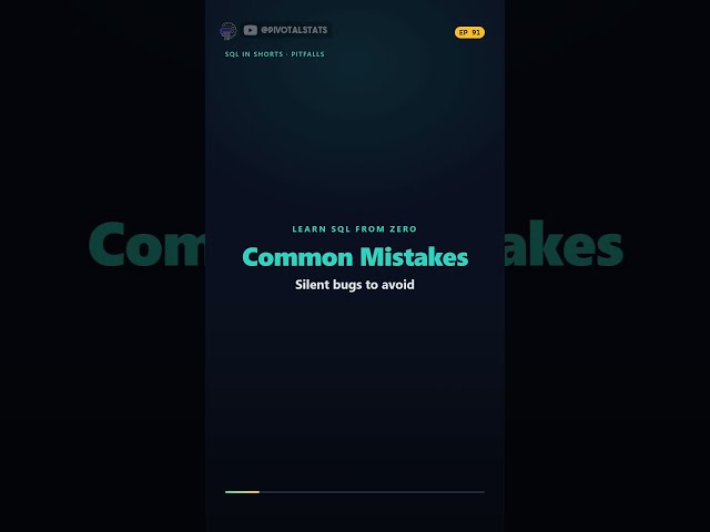 EP91   4 SQL Mistakes Beginners Make
