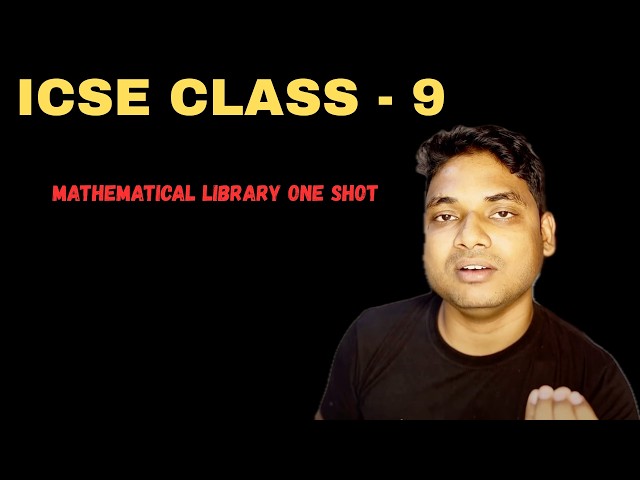 Mathematical Library In one shot By Maharufh ICSE class 9 java