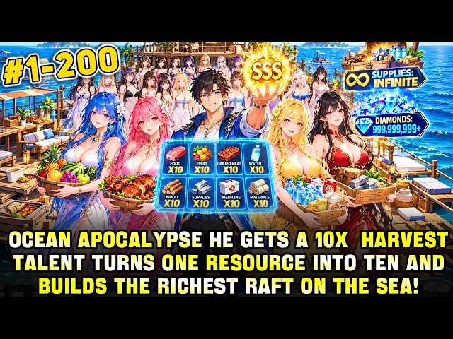 Raft Survival: He Awakens SSS 10x Boost Talent—Supplies Grow 10x Daily, and He’ll Rule the Ocean!