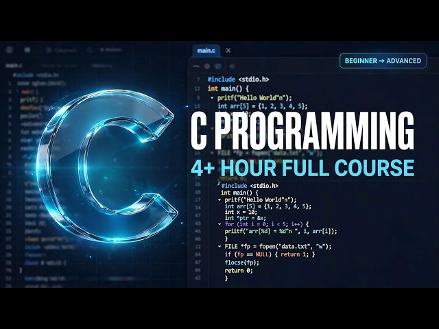 C Programming Full Course | Learn C from Scratch in 4+ Hours
