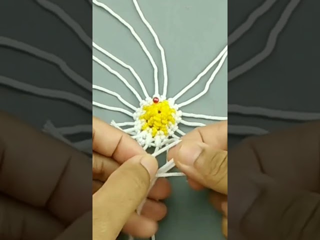DIY macrame flower keychain | Macrame Keychain