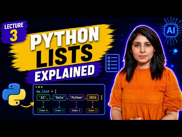 Python Lists Explained | Beginner's Guide for AI & Data Science
