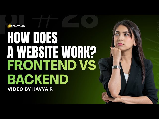 How Websites Work | Frontend vs Backend Explained with Visuals | Video by Kavya R