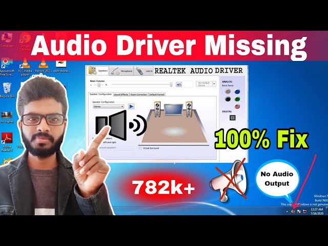 How to Fix 🔊 Audio Driver problem in windows 7 8 10 11 || Fix No Audio Output problem [100%]