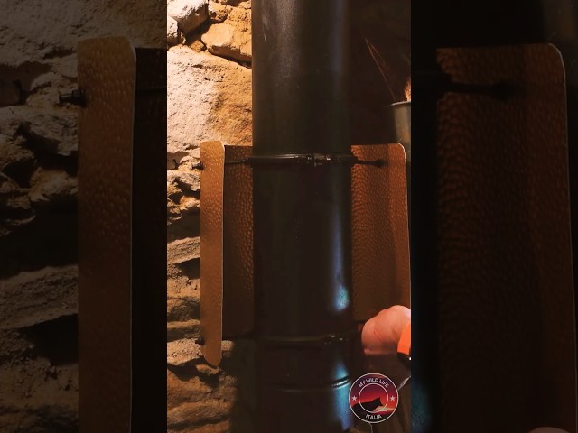 DIY heat reflector for the wood stove #diy #woodstove #diyprojects