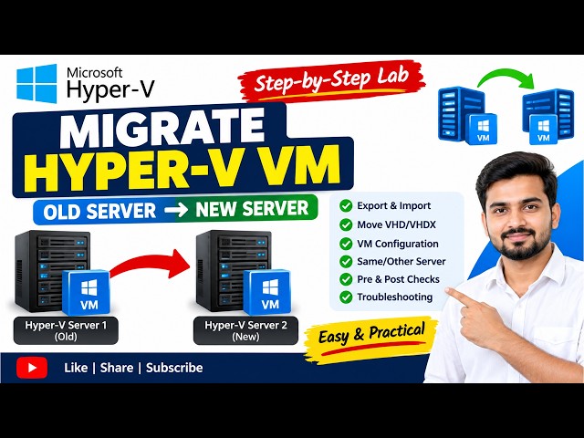 How to Migrate Hyper-V VM to Another Server | VM Migration Step-by-Step Tutorial
