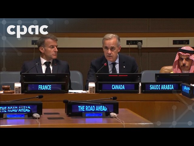PM Carney speaks at UN event on two-state solution for Israel-Palestine conflict – Sept. 22, 2026