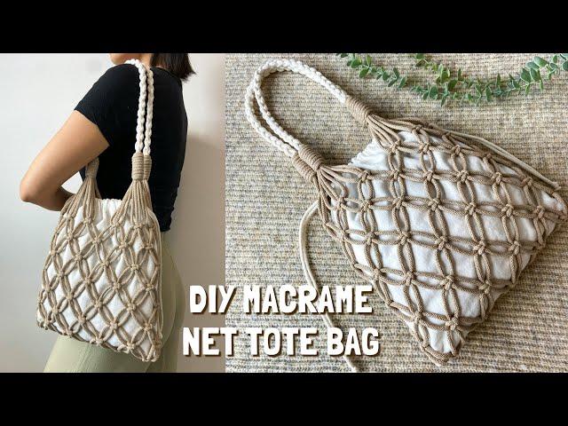 DIY Macrame Net Tote Bag Tutorial