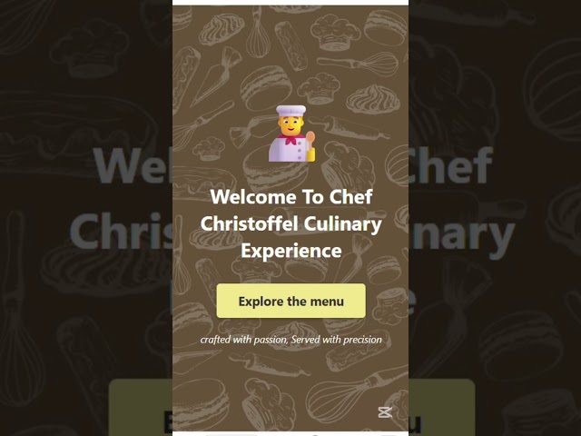 Chef Menu Application 