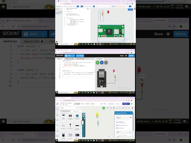 LED Control with Arduino, ESP32 & Raspberry Pi 🤖💡 | Online Simulator #shorts