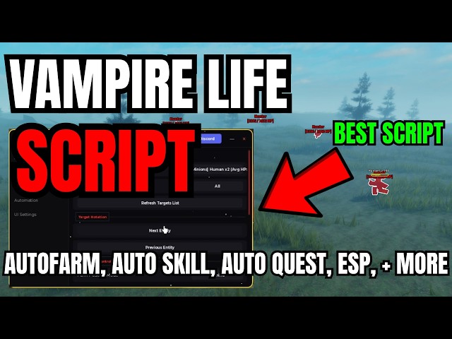 [ FREE ] BEST Roblox Vampire Life OP Script | Autofarm, Auto Skill, Auto Kill, ESP, Aimlock, + More