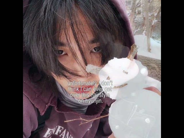 brown / black straight hair #hyunjin #kpop #straykids