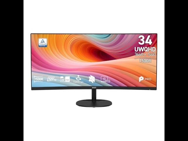MSI PRO MP341CQ E12 34” Monitor – UWQHD, 120Hz & 1ms | Full Review