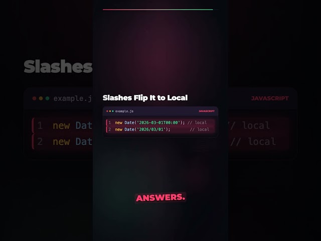 Why This Date String Is One Day Off | JavaScript