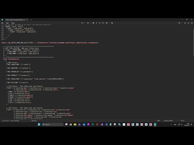 ACT - Script Demo - QE CREATE MAIN AND SUB FILTERS How to edit script