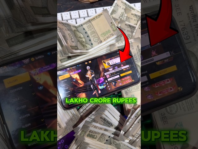 1 crore की free fire id Reality 😱 1 crore rupees in free fire mini vlog #freefire #shorts