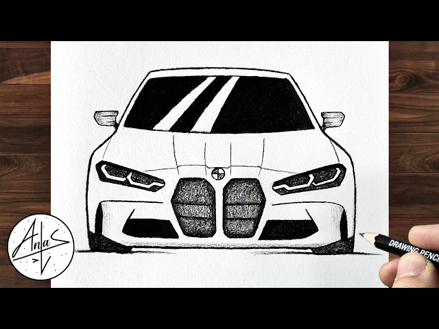 How to Draw a BMW M4 | Easy Pencil Drawing Tutorial (ASMR)
