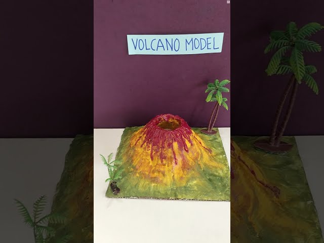 Make a 3D Volcano Model for Science Exhibition | Volcano 3D Model Project | How to Make 3D Model