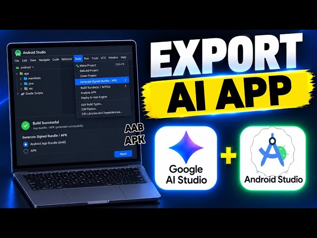 Google AI Studio + Android Studio: Export AI App & Build APK/AAB